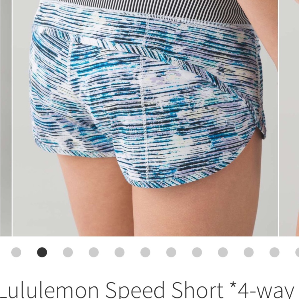 lululemon athletica Women's Blue Speed Shorts